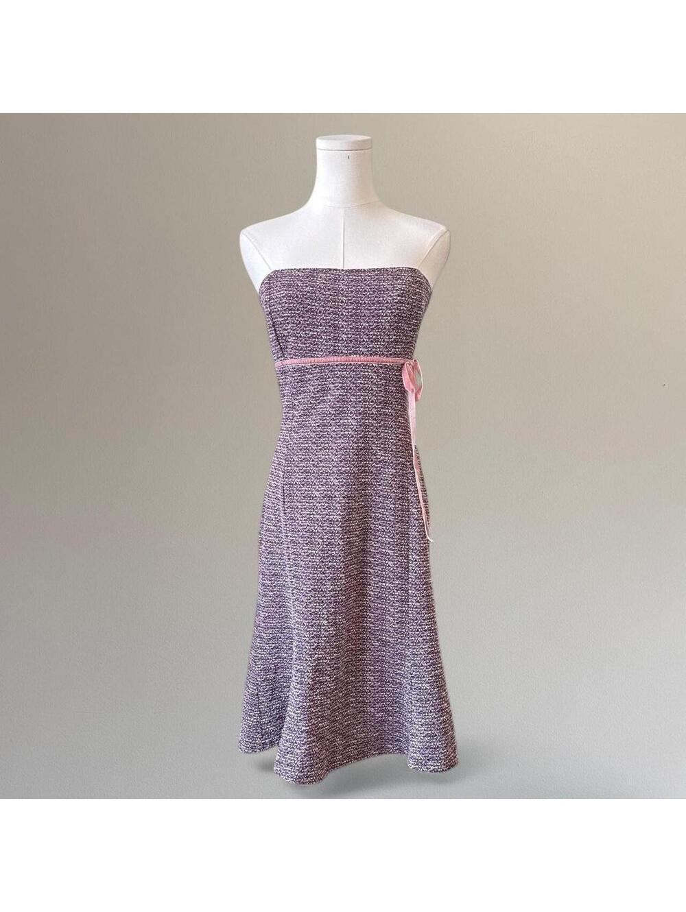 Y2K tweed strapless dress from Hot Kiss.